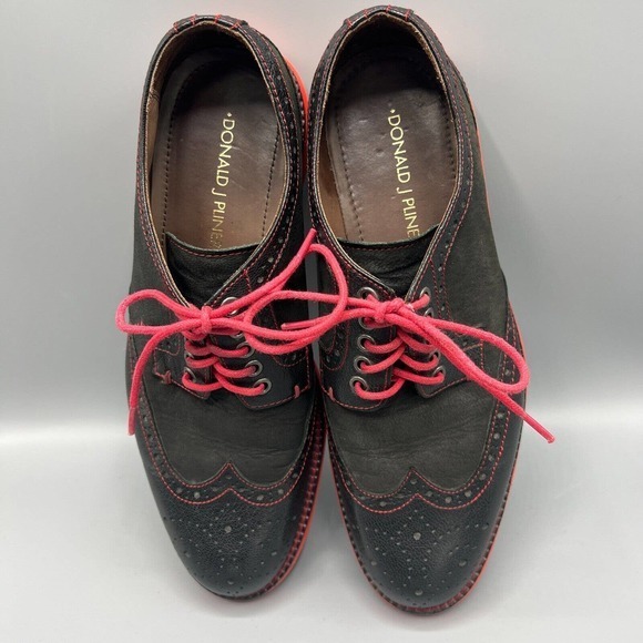Donald J Pliner Mens Oxford Wingtip EVEB Black shoes size 7.5 M - Picture 6 of 12